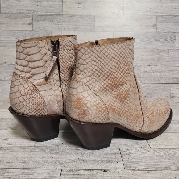 Women's Idylewind Wings Bone Western Brown Snakeskin Rodeo Cowboy Boots Size 8 B - Picture 5 of 9